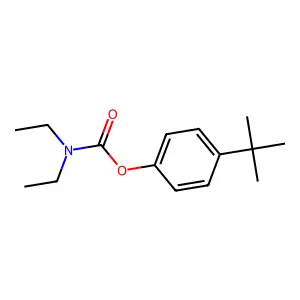 Carbamic acid, diethyl-, 4-(1,1-dimethylethyl)phenyl ester structure