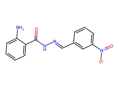 2-amino-N-[(3-nitrophenyl)methylideneamino]benzamide structure