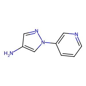 Pyridine, 3-(4-aminopyrazol-1-yl)- structure