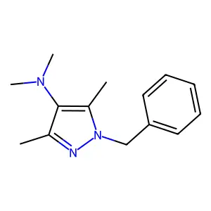Pyrazole, 1-benzyl-4-(dimethylamino)-3,5-dimethyl- structure