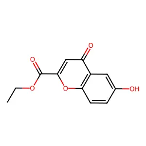 4H-1-Benzopyran-2-carboxylic acid, 6-hydroxy-4-oxo-, ethyl ester structure