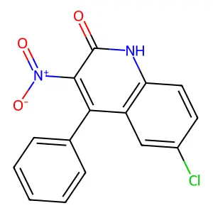 6-Chloro-3-nitro-4-phenyl-quinolin-2-ol structure