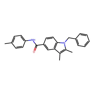 1-benzyl-2,3-dimethyl-N-(4-methylphenyl)indole-5-carboxamide structure