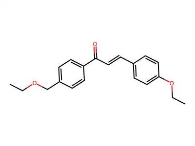 2-Propen-1-one, 1-[4-(ethoxymethyl)phenyl]-3-(4-ethoxyphenyl)-(9CI) structure