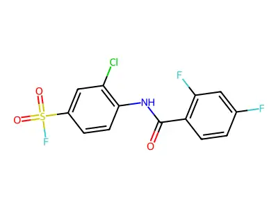 3-Chloro-4-[(2,4-difluorobenzoyl)amino]benzene-1-sulphonyl fluoride structure