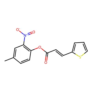 4-Methyl-2-nitrophenyl 3-(2-thienyl)-2-propenoate structure