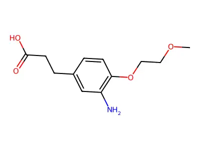 3-[3-amino-4-(2-methoxyethoxy)phenyl]propanoic Acid structure