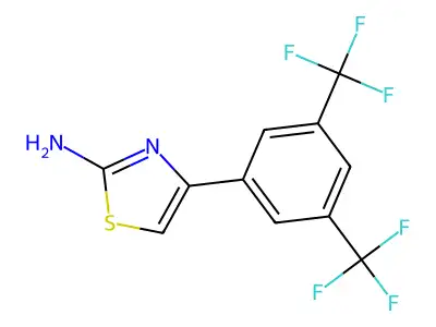 4-(3,5-Bis(trifluoromethyl)phenyl)thiazol-2-amine structure