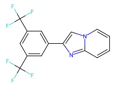 2-[3,5-Bis(trifluoromethyl)phenyl]imidazo[1,2-a]pyridine structure