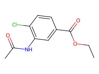 Ethyl 3-acetamido-4-chlorobenzoate structure