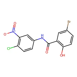 5-Bromo-N-(4-chloro-3-nitrophenyl)-2-hydroxybenzamide structure