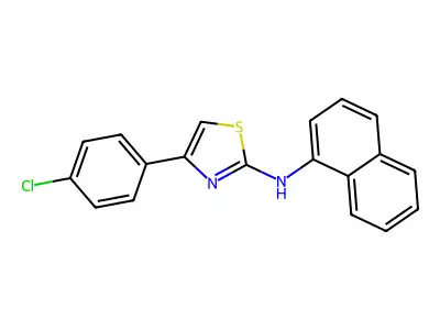 4-(4-Chlorophenyl)-N-1-Naphthalenyl-2-thiazolamine structure