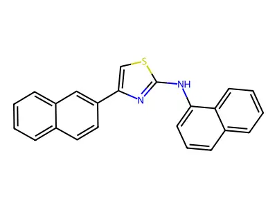 1-Naphthyl(4-(2-naphthyl)(2,5-thiazolyl))amine structure