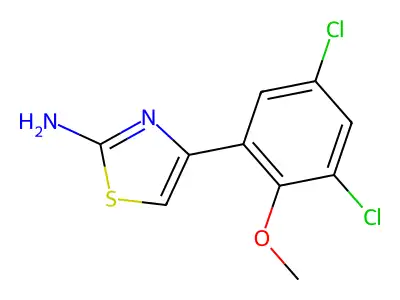 4-(3,5-Dichloro-2-methoxyphenyl)-1,3-thiazol-2-amine structure