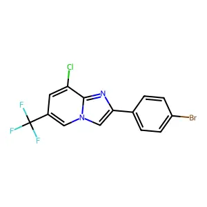 2-(4-Bromophenyl)-8-chloro-6-(trifluoromethyl)imidazo[1,2-a]pyridine structure
