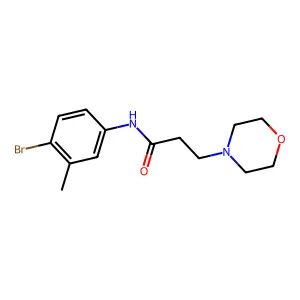 N-(4-Bromo-3-methylphenyl)-3-(4-morpholinyl)propanamide structure