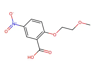 2-(2-Methoxyethoxy)-5-nitrobenzoic acid structure