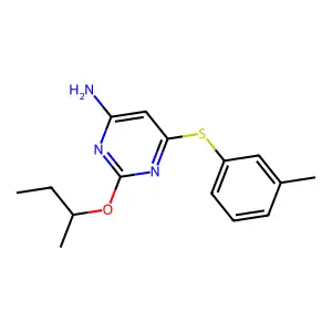 9-Xanthenecarboxylic acid 2-diethylaminoethyl ester structure