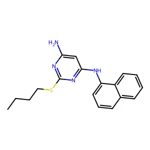 2,5-Diphenyl-3,6-di(piperidin-1-yl)cyclohexa-2,5-diene-1,4-dione structure