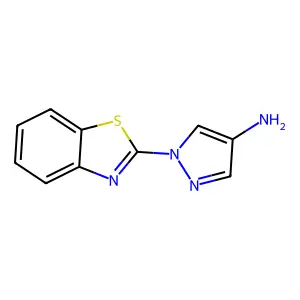 Benzothiazole, 2-(4-aminopyrazol-1-yl)- structure