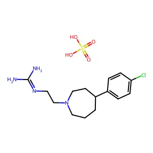 Guanidine, (2-(4-(p-chlorophenyl)hexahydro-1H-azepin-1-yl)ethyl)-, sulfate structure