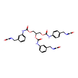 Carbamic acid, N-(3-isocyanatomethylphenyl)-, C,C',C''-1,2,3-propanetriyl ester structure