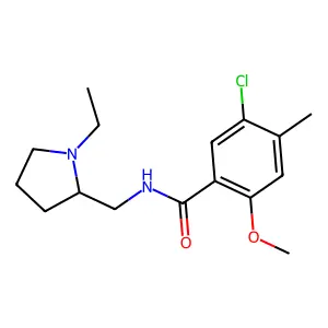 o-Anisamide, 5-chloro-N-((1-ethyl-2-pyrrolidinyl)methyl)-4-methyl- structure