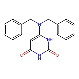 6-(dibenzylamino)-1H-pyrimidine-2,4-dione structure