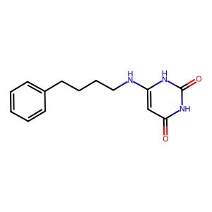 6-(4-phenylbutylamino)-1H-pyrimidine-2,4-dione structure
