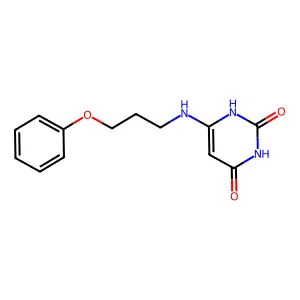 6-(3-phenoxypropylamino)-1H-pyrimidine-2,4-dione structure