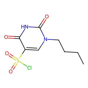 1-Butyl-2,4-dioxo-1,2,3,4-tetrahydropyrimidine-5-sulfonyl chloride structure