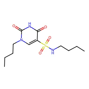 N,1-二丁基-2,4-二氧代嘧啶-5-磺酰胺 structure