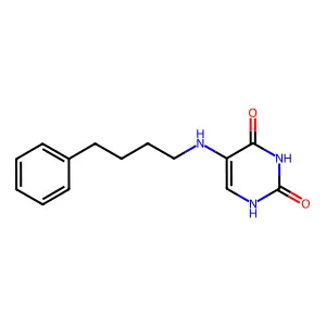 5-(4-phenylbutylamino)-1H-pyrimidine-2,4-dione structure