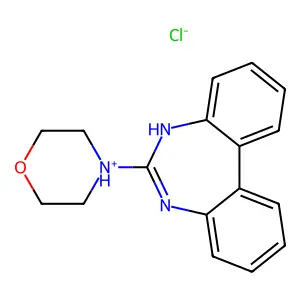 5H-Dibenzo(d,f)(1,3)diazepine, 6-morpholino-, monohydrochloride structure
