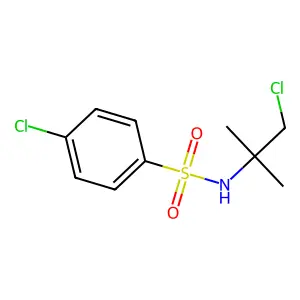 4-chloro-N-(2-chloro-1,1-dimethylethyl)benzenesulfonamide structure