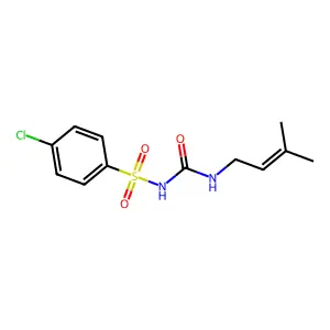1-(4-Chlorophenyl)sulfonyl-3-(3-methylbut-2-enyl)urea structure