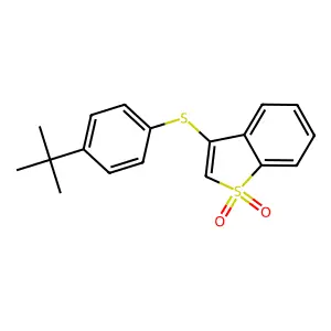 3-(4-Tert-butylphenyl)sulfanyl-1-benzothiophene 1,1-dioxide structure
