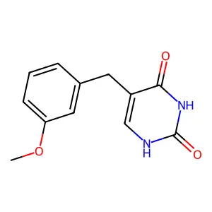 5-[(3-methoxyphenyl)methyl]-1H-pyrimidine-2,4-dione structure