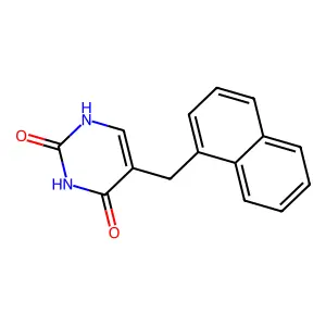 5-(naphthalen-1-ylmethyl)-1H-pyrimidine-2,4-dione structure