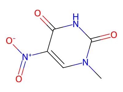 5-Nitro-1-methyl-uracil structure
