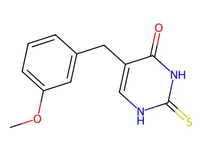 5-[(3-Methoxyphenyl)methyl]-2-sulfanylidene-2,3-dihydropyrimidin-4(1H)-one structure