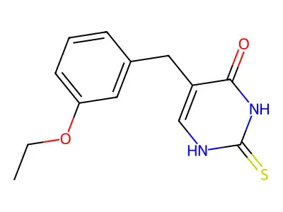 5-[(3-Ethoxyphenyl)methyl]-2-sulfanylidene-2,3-dihydropyrimidin-4(1H)-one structure