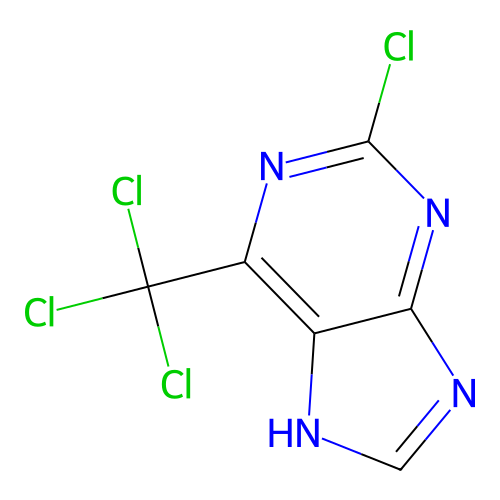 2-chloro-6-(trichloromethyl)-7H-purine structure