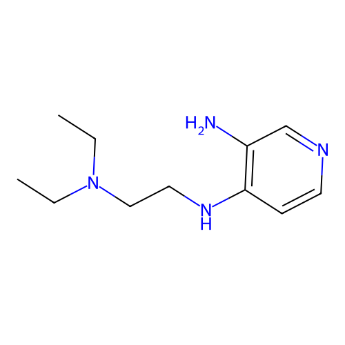3-Amino-4-(beta-diethylaminoethylamino)pyridine structure