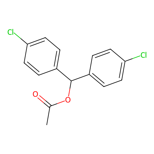 Bis(4-chlorophenyl)methyl acetate structure