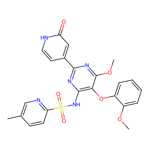 5-methyl-pyridine-2-sulfonic acid [2-(2-hydroxy-pyridin-4-yl)-6-methoxy-5-(2-methoxy-phenoxy)-pyrimidin-4-yl]-amide structure