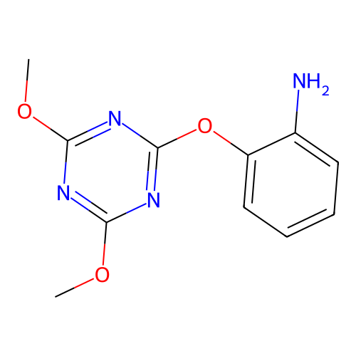 o-(4,6-Dimethoxy-1,3,5-triazin-2-yloxy)aniline structure