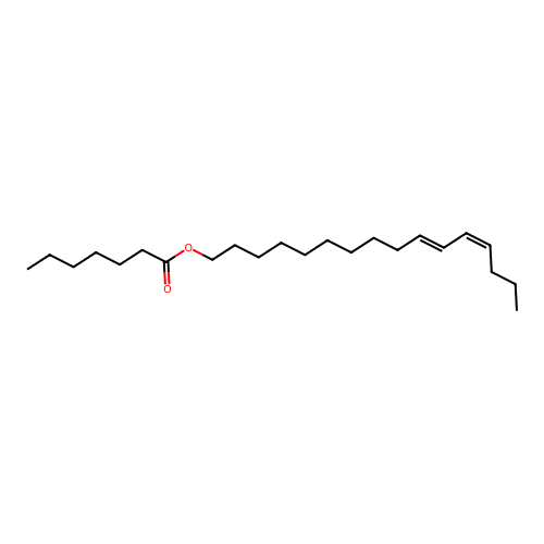 Heptanoic acid, 10,12-hexadecadienyl ester, (E,Z)- structure