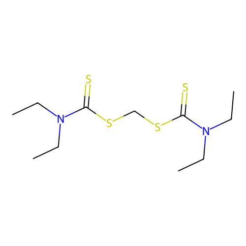 Methylenebis(N,N-diethyldithiocarbamate) structure