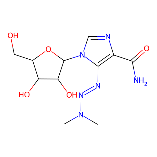 5-(3,3-dimethyltriaz-1-en-1-yl)-1-pentofuranosyl-1h-imidazole-4-carboxamide structure